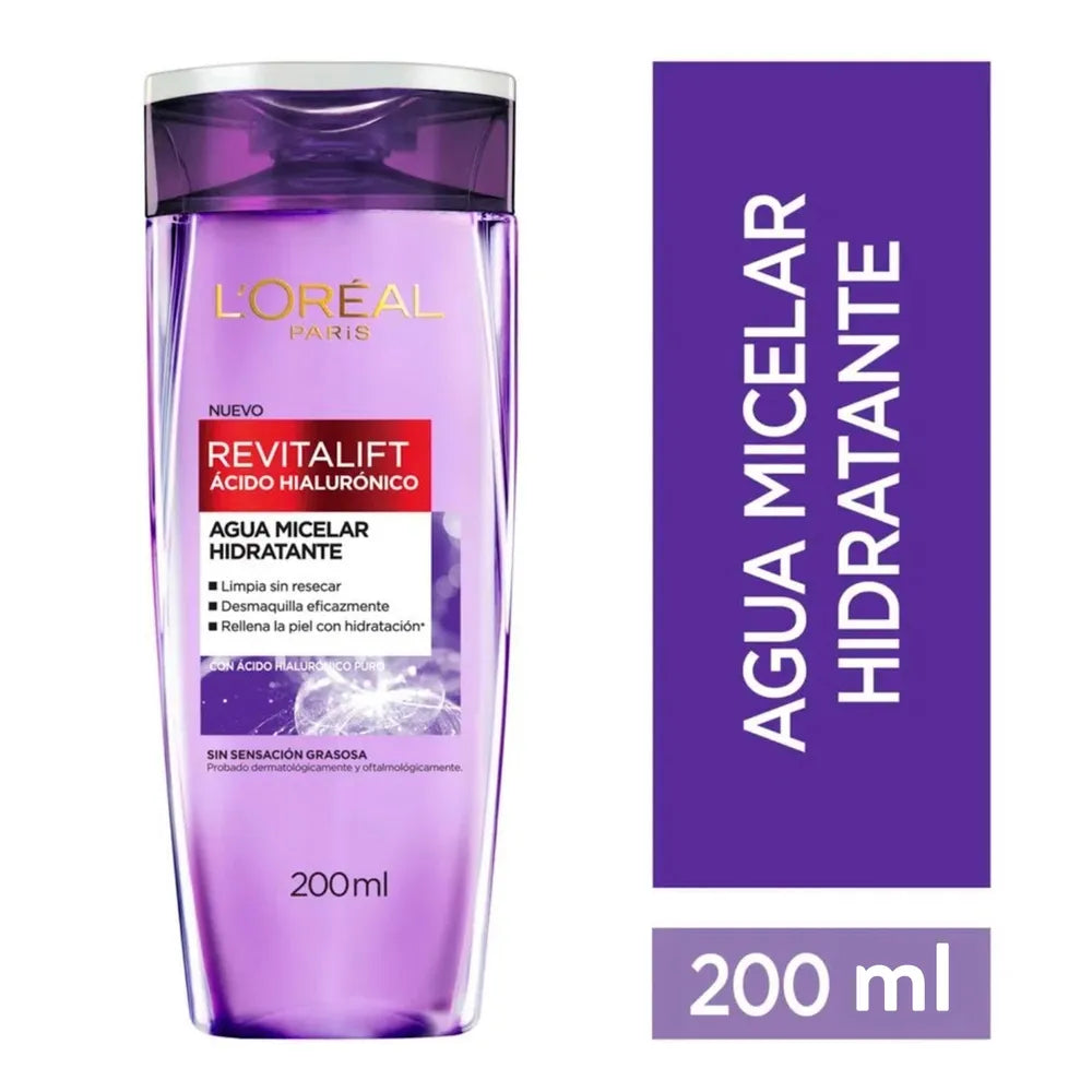 Agua Micelar Revitalift Ácido Hialurónico 200 mL