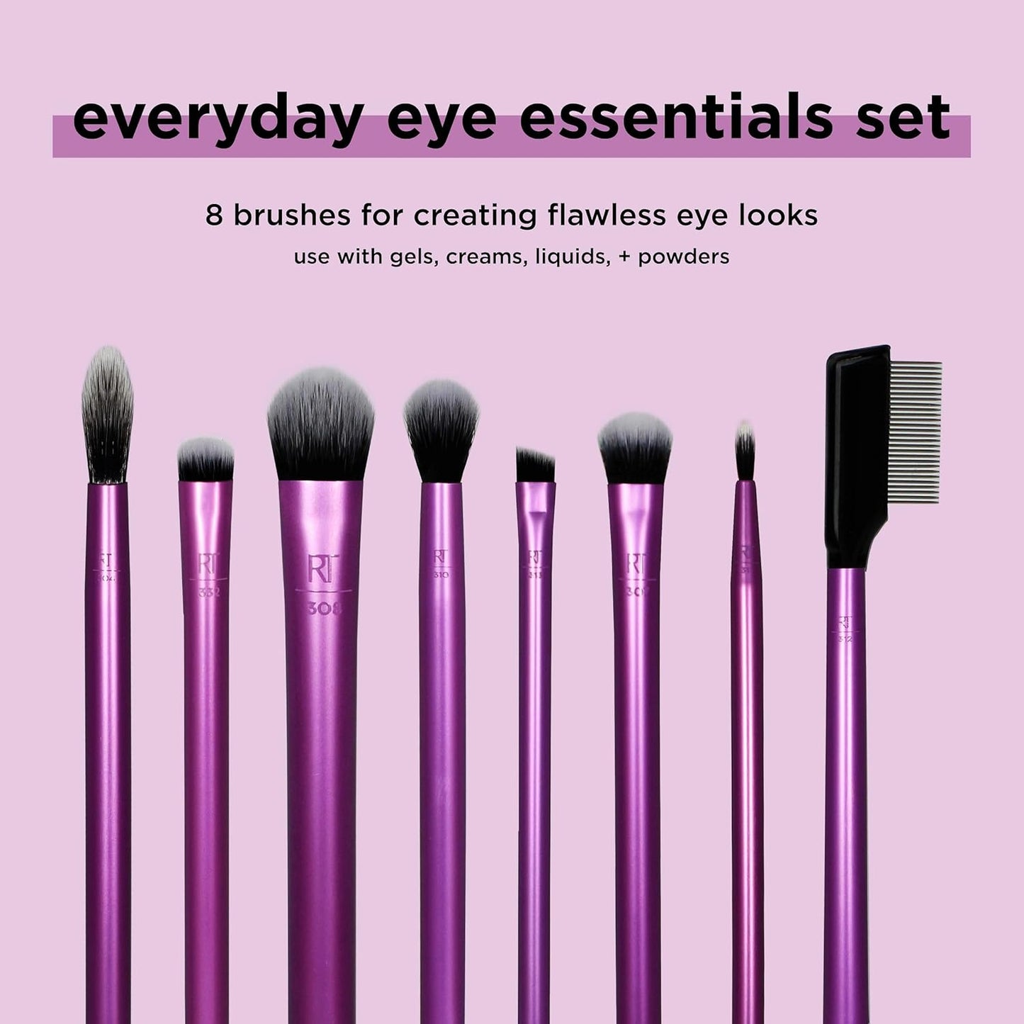 Juego de brochas de maquillaje Everyday Eye Essentials de 8 piezas