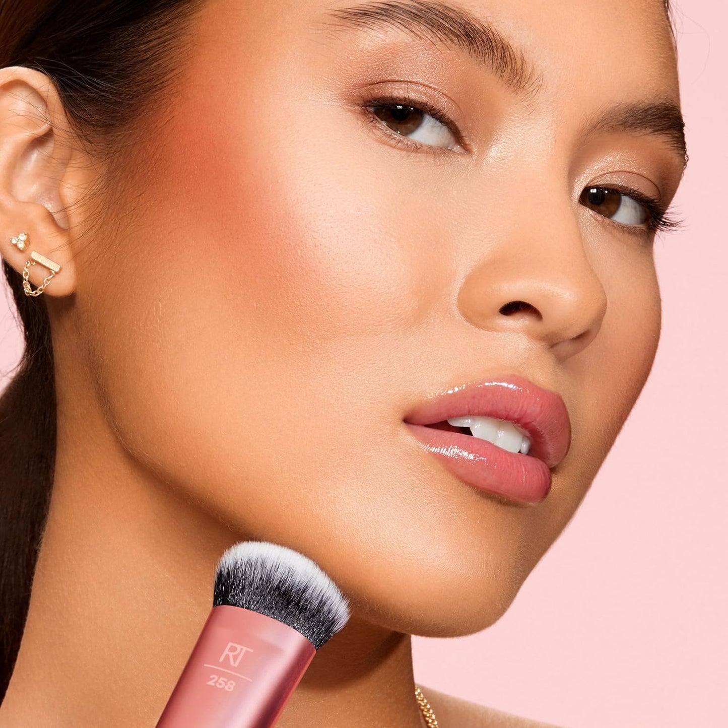 4 Piece Face Base Makeup Brush Set