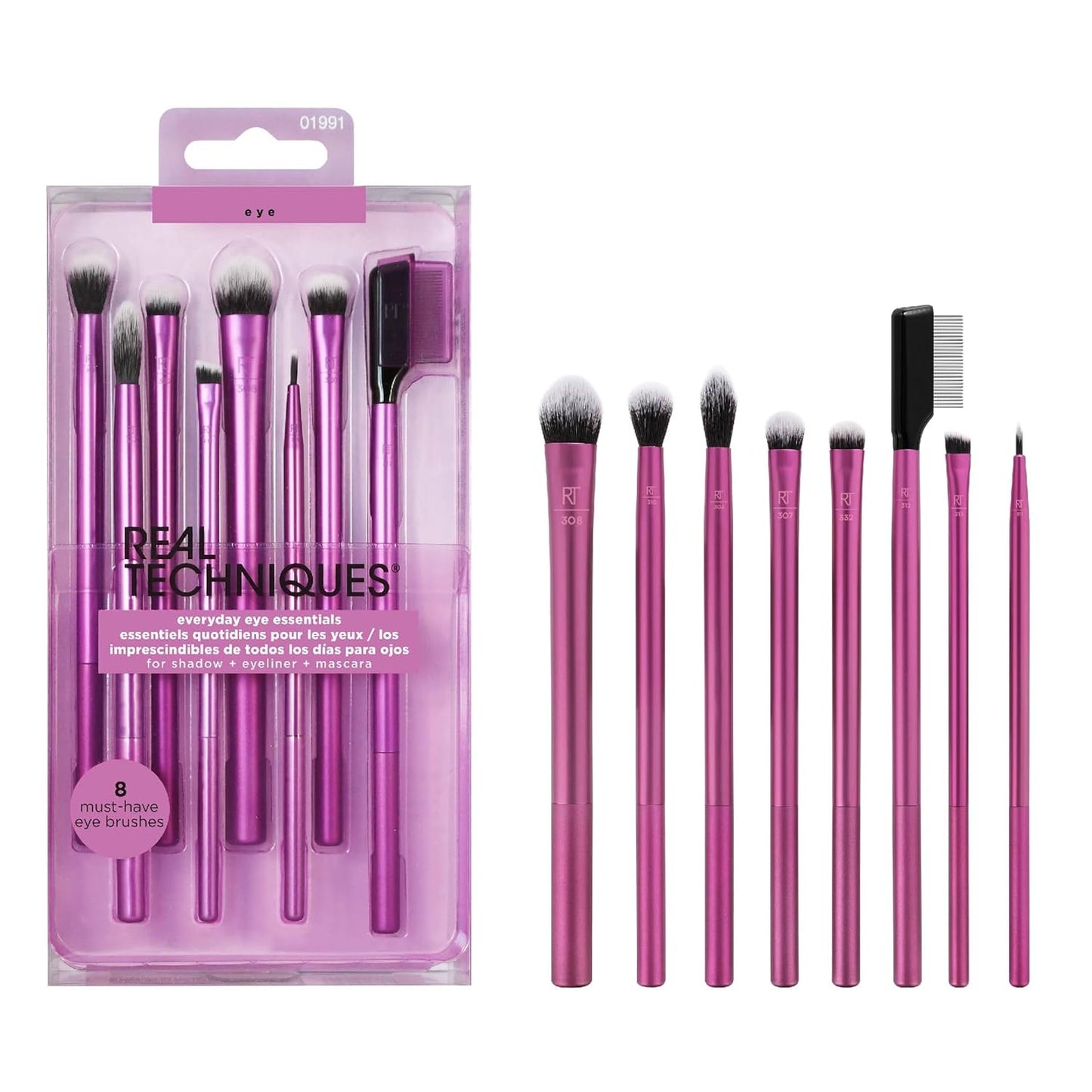 Juego de brochas de maquillaje Everyday Eye Essentials de 8 piezas