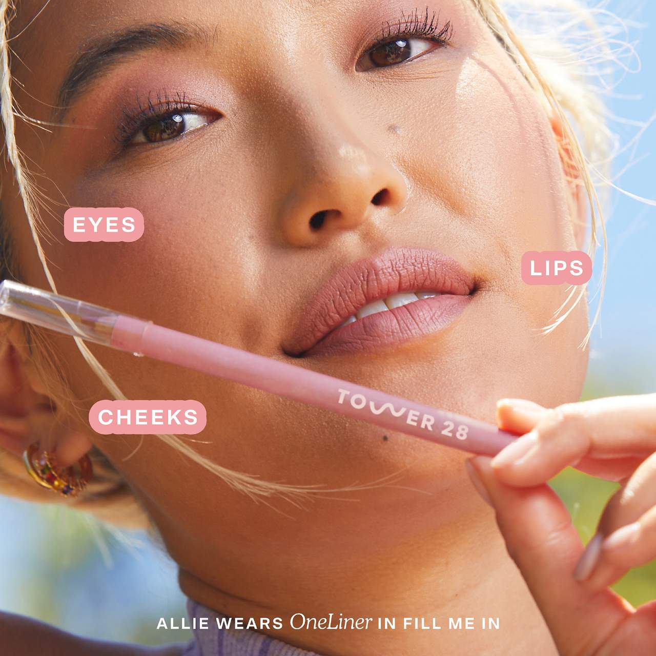 OneLiner Lip Liner + Eyeliner + Cheek Pencil