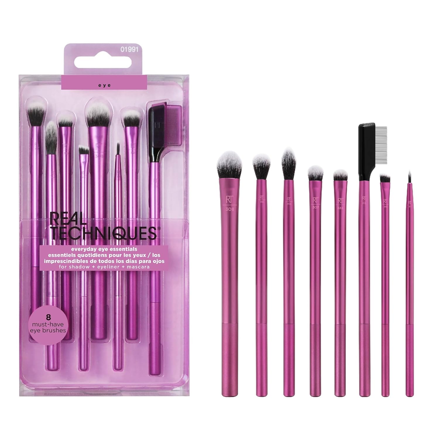Juego de brochas de maquillaje Everyday Eye Essentials de 8 piezas