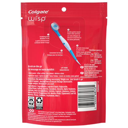 Colgate Max Fresh Wisp Disposable Mini Travel Toothbrushes 24u