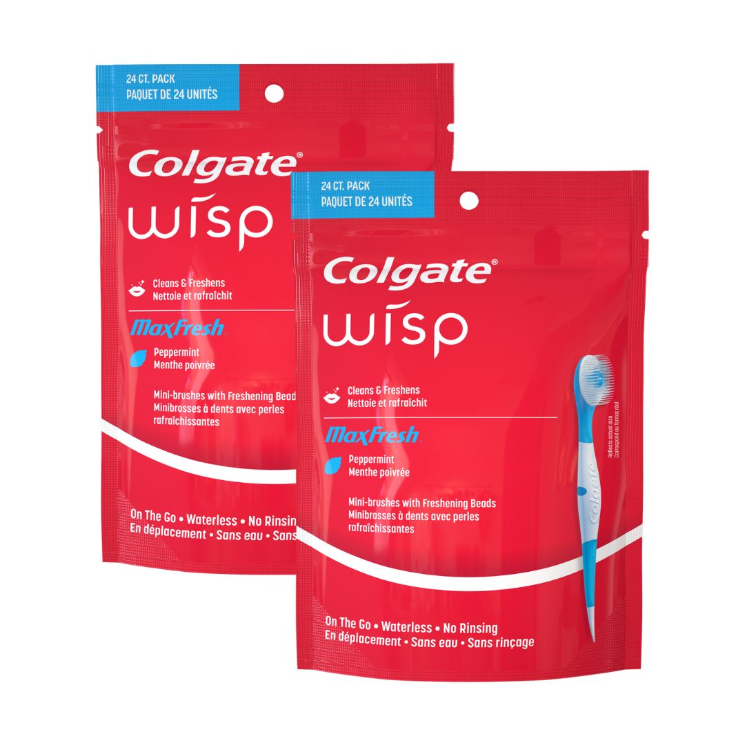 Colgate Max Fresh Wisp Disposable Mini Travel Toothbrushes 24u