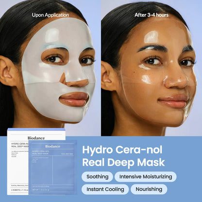 Hydro Cera-nol Real Deep Mask for Dryness Relief & Redness Soothing (4u)