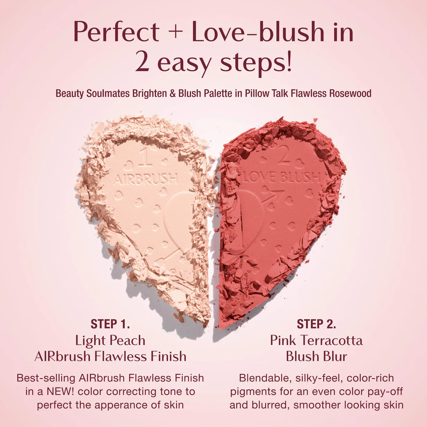 Pillow Talk Beauty Soulmates Airbrush and Blush Palette