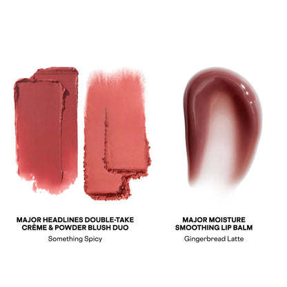 Major Headlines Double-Take Crème & Powder Blush Duo & Lip Balm Makeup Gift Set