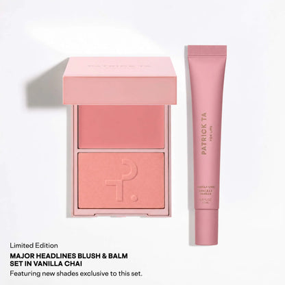 Major Headlines Double-Take Crème & Powder Blush Duo & Lip Balm Makeup Gift Set